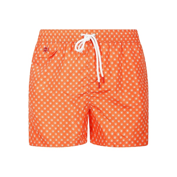 geometric-print swim shorts
