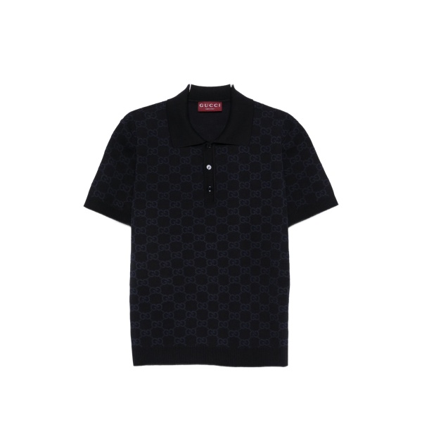 GG-patterned polo shirt