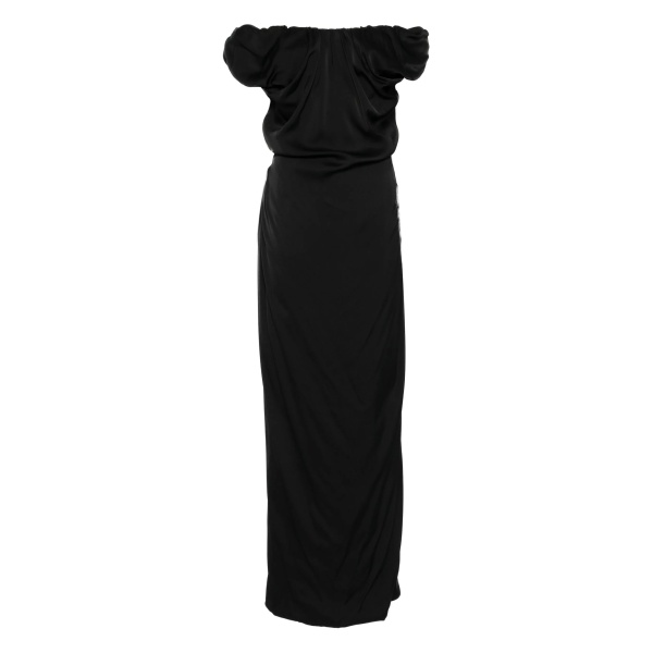 Ginnie Amber off-shoulder maxi dress