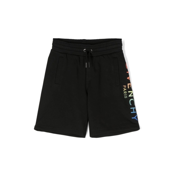 gradient-effect logo-embroidered shorts