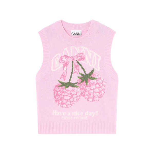 graphic knitted vest