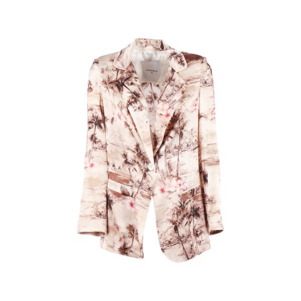 graphic-print blazer