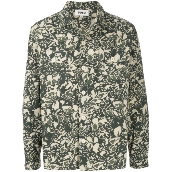 graphic-print long-sleeve shirt