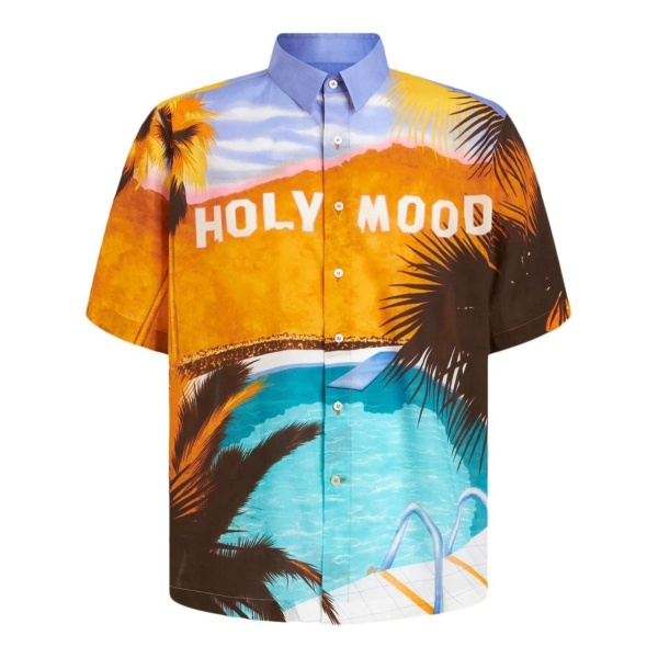 graphic-print short-sleeve shirt