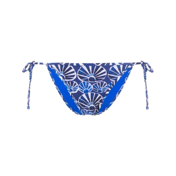 graphic-print string bikini bottoms