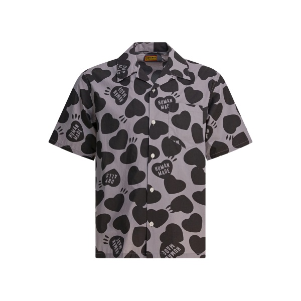 heart-print shirt