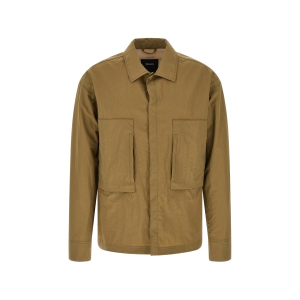 hidden-button shirt jacket