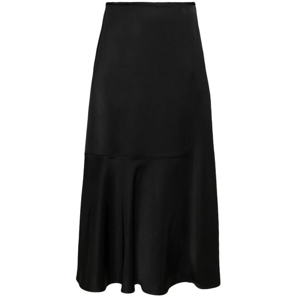 high-waisted A-line midi skirt