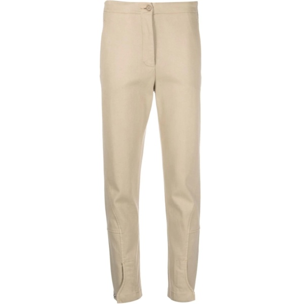 high-waisted wool trousers