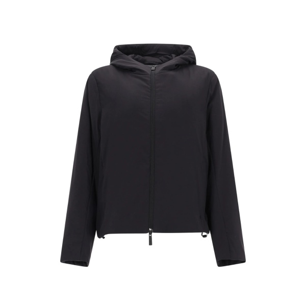 hooded zip-up jacket