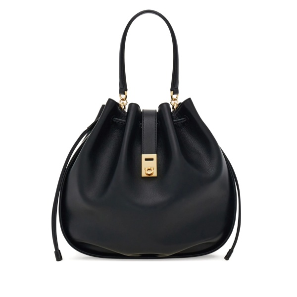 Hug drawstring bucket bag