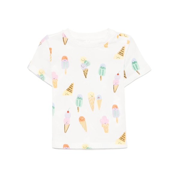 ice cream-print T-shirt