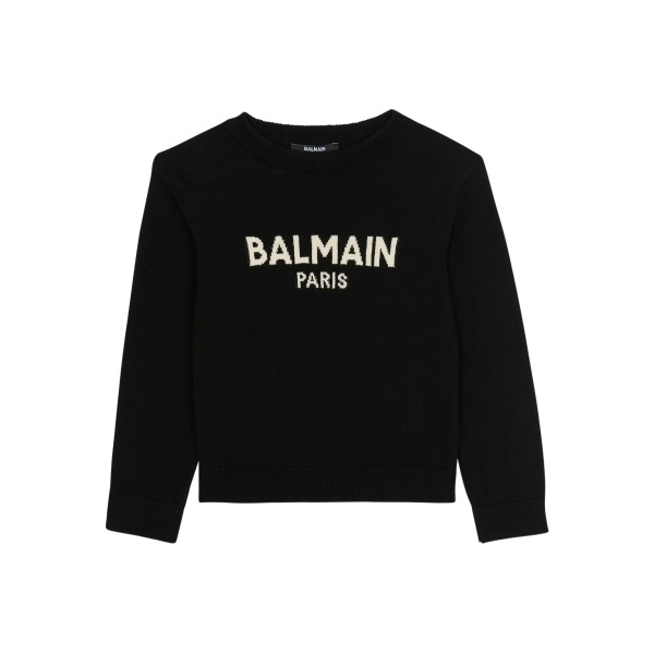 intarsia-knit logo sweater