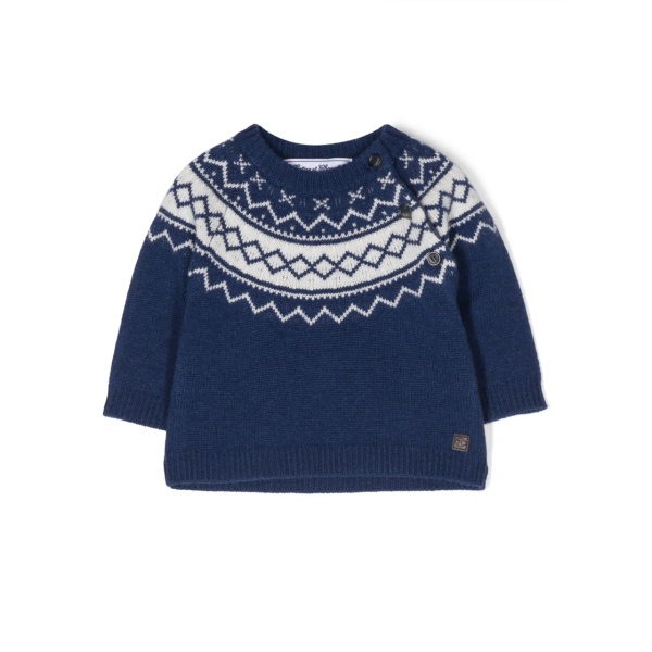 intarsia-knit wool jumper