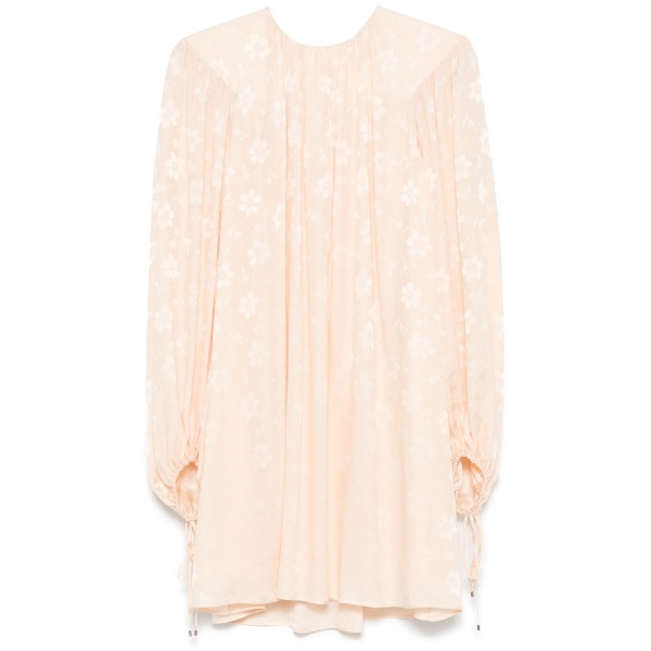 jacquard silk mini dress