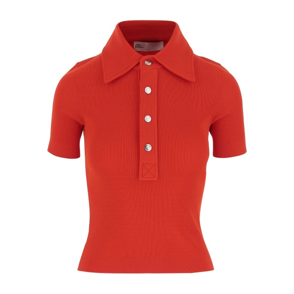 knitted polo top