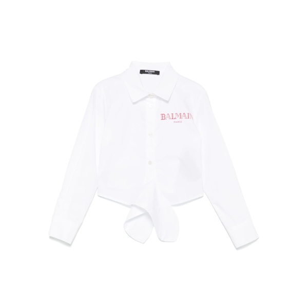 knot-detail shirt