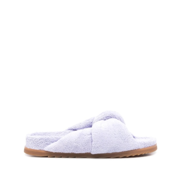 knot-detail towelling sandals