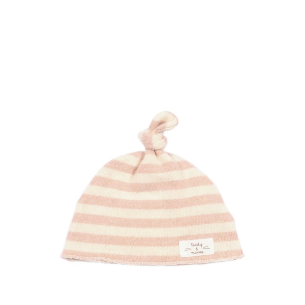knotted striped beanie