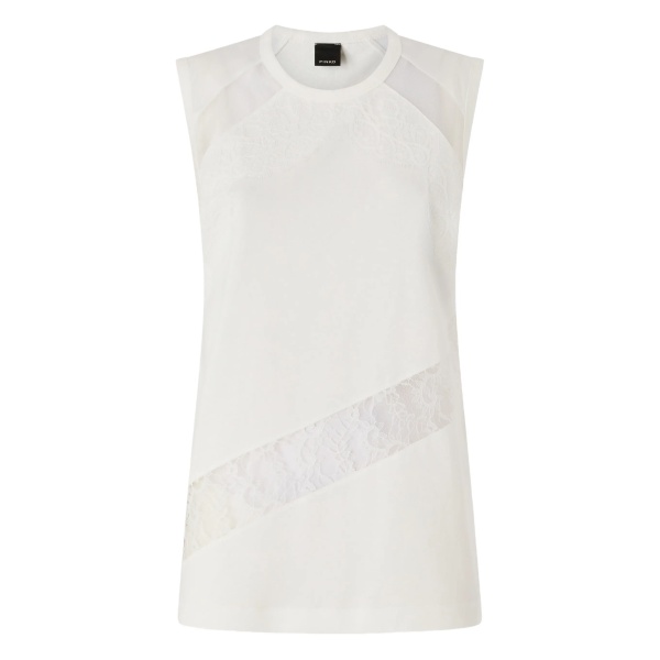 lace-panelled top