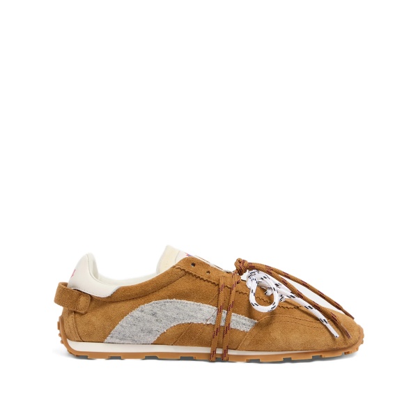 lace-up appliqué sneakers