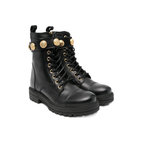 lace-up medusa-details ankle boots