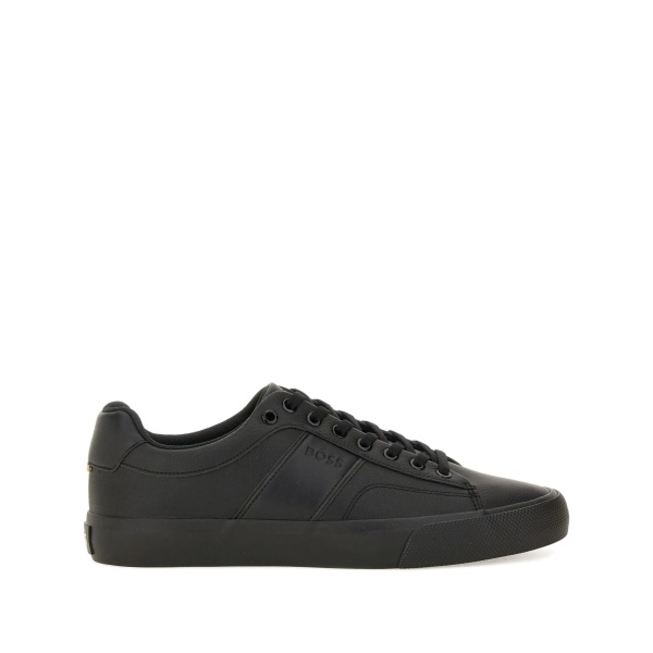 lace-up panelled sneakers
