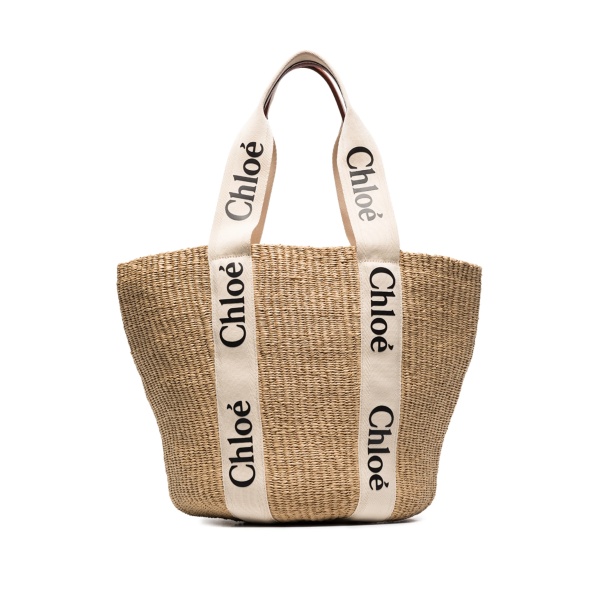 large Woody logo-strap tote bag