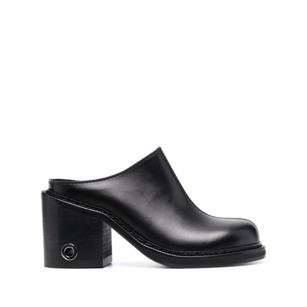 leather 95mm heeled mules
