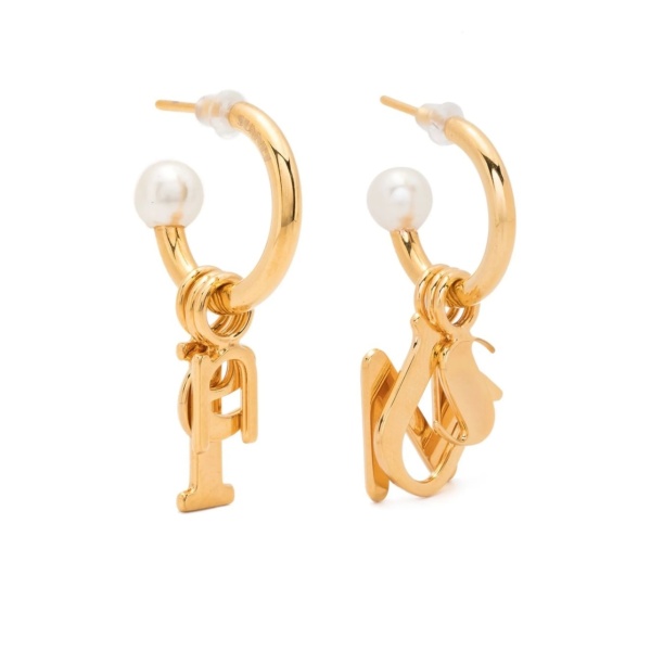 letter-pendant earrings