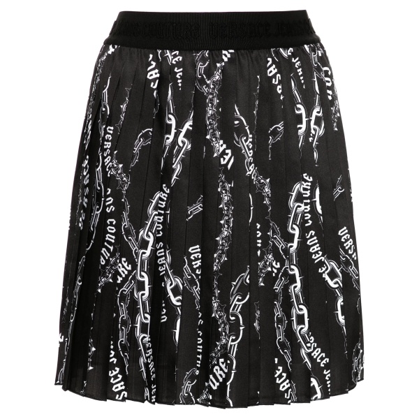 logo-chain mini skirt