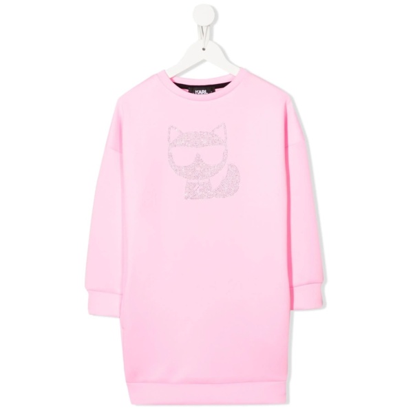 logo-embellished sweatshirt dress