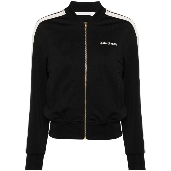logo-embroidered bomber jacket