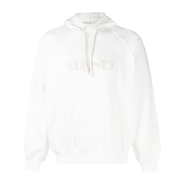 logo-embroidered cotton hoodie