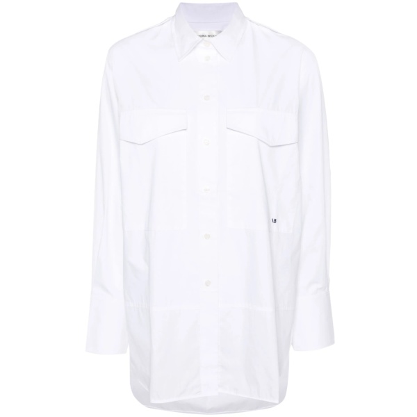 logo-embroidered cotton shirt