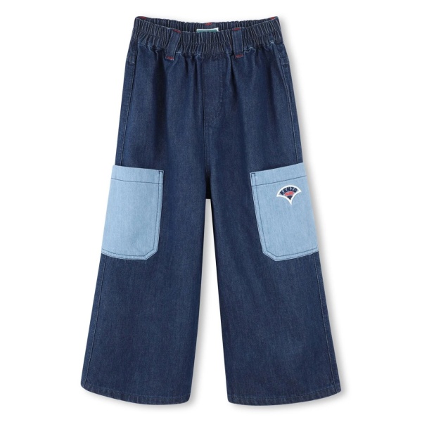 logo-embroidered jeans