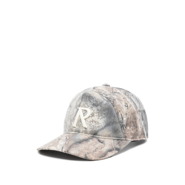 logo-embroidered printed baseball cap