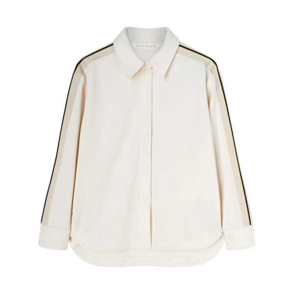 logo-embroidered track shirt
