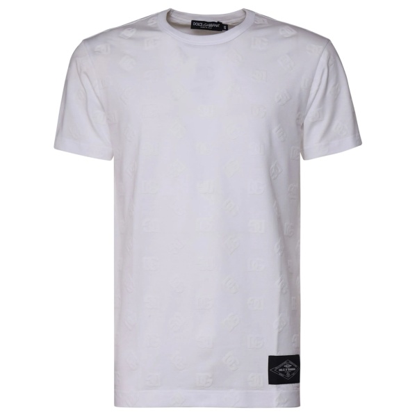 logo-flocked cotton T-shirt