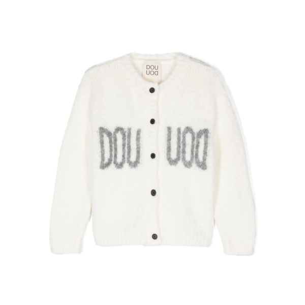 logo-intarsia cardigan