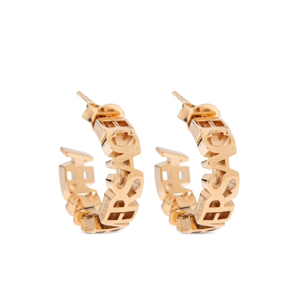 logo-lettering earrings