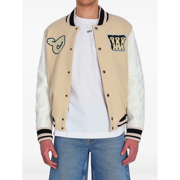 logo-patch bomber jacket