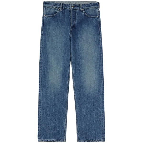 logo-patch cotton tapered jeans