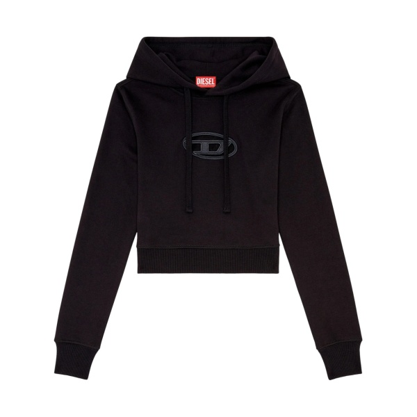 logo-patch drawstring hoodie