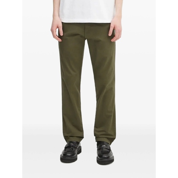 logo-patch straight-leg trousers