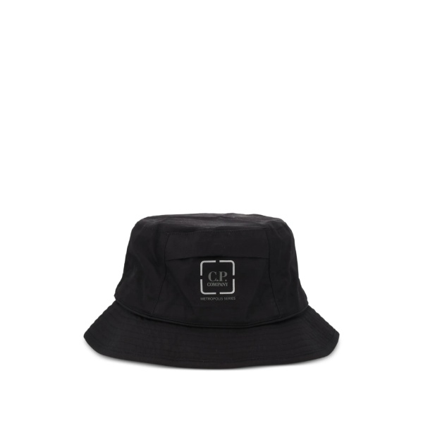 logo-print bucket hat