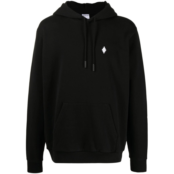 logo-print cotton drawstring hoodie