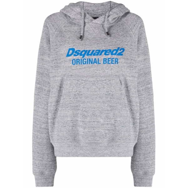 logo-print cotton hoodie