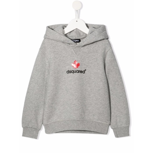 logo-print cotton hoodie