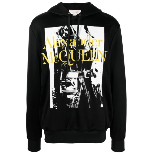 logo-print long-sleeved hoodie